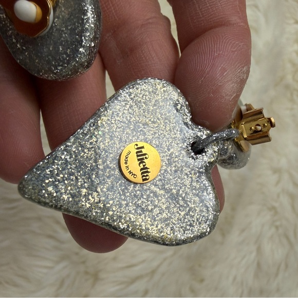 Julietta Night Fever Earrings, Silver Glitter - Picture 4 of 6